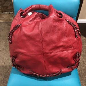 Vince Camuto Red Purse with chains